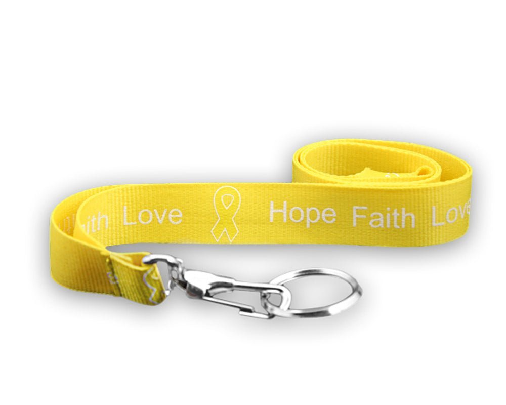 25 Yellow Ribbon Lanyards - Fundraising For A Cause