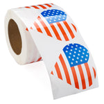 American Flag Heart Stickers (250 per Roll) - Fundraising For A Cause