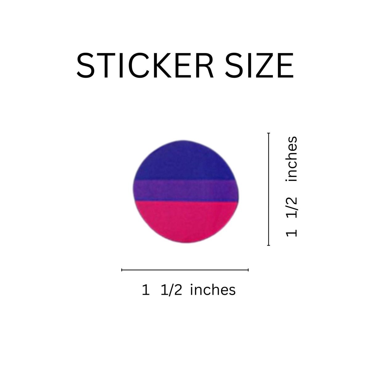 250 Bisexual Circle Stickers (250 per Roll) - Fundraising For A Cause