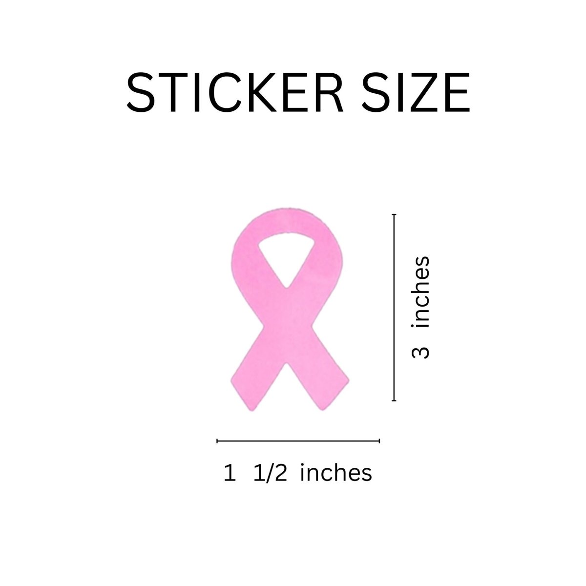 Breast Cancer Ribbon Stickers - Small (250 per Roll) - Fundraising For A Cause