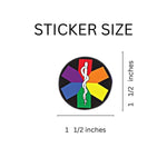 250 Rainbow Star of Life EMT Stickers (250 per Roll) - Fundraising For A Cause