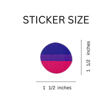 Load image into Gallery viewer, 250 Bisexual Circle Stickers (250 per Roll) - Fundraising For A Cause