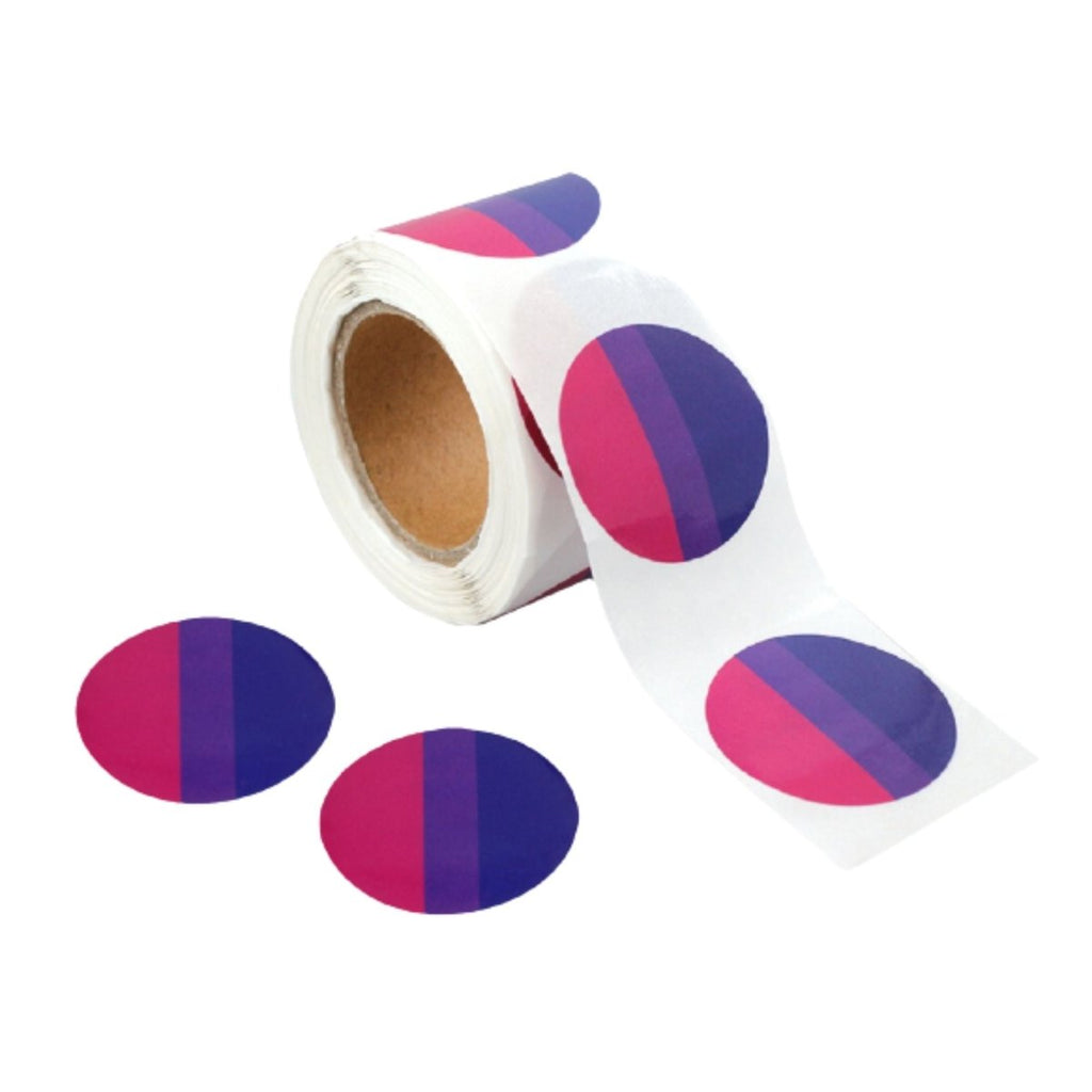 250 Bisexual Circle Stickers (250 per Roll) - Fundraising For A Cause