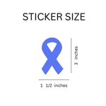 250 Large Periwinkle Ribbon Stickers (250 per Roll) - Fundraising For A Cause