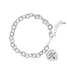 Load image into Gallery viewer, 5 Pack AIDS Awareness Chunky Charm Bracelets (5 Bracelets) - Fundraising For A Cause