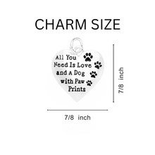 Load image into Gallery viewer, 5 Pack All You Need Is Love Dog Charm Partial Beaded Bracelets (5 Bracelets) - Fundraising For A Cause