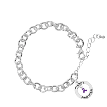 Load image into Gallery viewer, 5 Pack Crohn&#39;s Circle Charm Chunky Bracelets (5 Bracelets) - Fundraising For A Cause