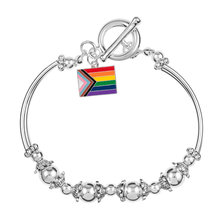 Load image into Gallery viewer, 5 Pack Daniel Quasar Progress Pride Flag Beaded Bracelets (5 Bracelets) - Fundraising For A Cause