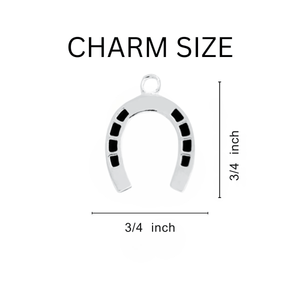 5 Pack Horseshoe Charms Partial Beaded Bracelets (5 Bracelets) - Fundraising For A Cause