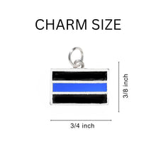 Load image into Gallery viewer, 5 Pack Law Enforcement Rectangle Blue Line Partial Beaded Bracelets (5 Bracelets) - Fundraising For A Cause