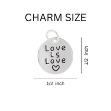 Load image into Gallery viewer, 5 Pack Love Is Love Circle Charm Partial Beaded Bracelets (5 Bracelets) - Fundraising For A Cause