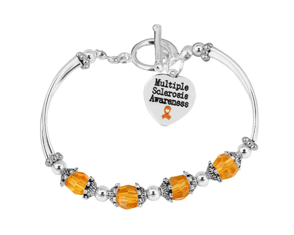 5 Pack Multiple Sclerosis Awareness Partial Bead Bracelets (5 Bracelets) - Fundraising For A Cause