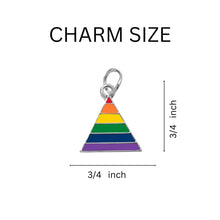 Load image into Gallery viewer, 5 Pack Rainbow Triangle Charm Partial Beaded Bracelets (5 Bracelets) - Fundraising For A Cause