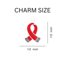 Load image into Gallery viewer, 5 Pack Small Red Ribbon Leather Cord Bracelets (5 Bracelets) - Fundraising For A Cause