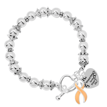 Load image into Gallery viewer, 5 Pack Uterine Cancer Awareness Where There Is Love Charm Bracelets (5 Pack) - Fundraising For A Cause