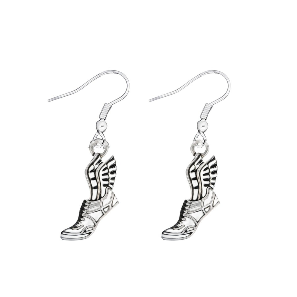 5 Pack Winged Foot Hanging Charm Earrings (5 Pairs of Earrings) - Fundraising For A Cause