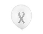 25 Gray Ribbon Balloons - Fundraising For A Cause