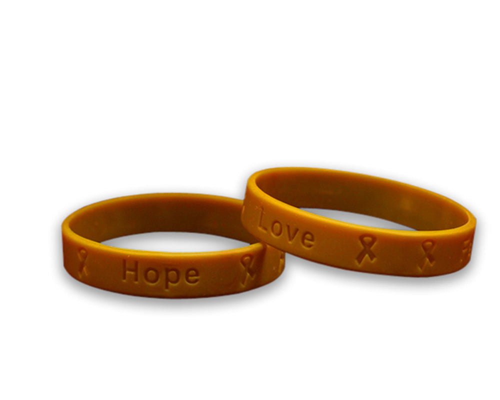 50 Adult Brown Silicone Bracelet Wristbands - Fundraising For A Cause