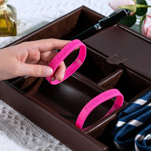 50 Boobie Buddies Pink Breast Cancer Awareness Silicone Bracelet Wristbands - Fundraising For A Cause