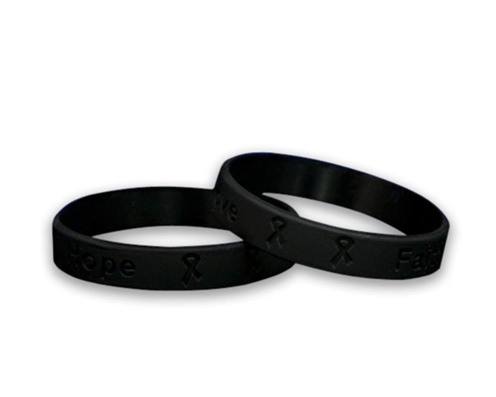 50 Child Black Silicone Bracelet Wristbands - Fundraising For A Cause