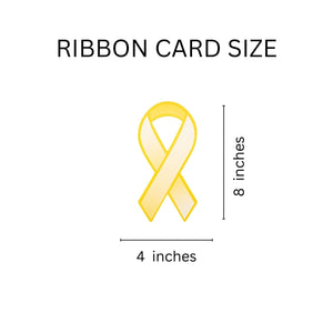 50 Gold Childhood Cancer Ribbon Decorations (50 Ribbons) - Fundraising For A Cause