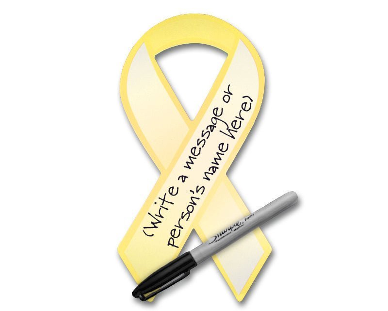 50 Gold Childhood Cancer Ribbon Decorations (50 Ribbons) - Fundraising For A Cause