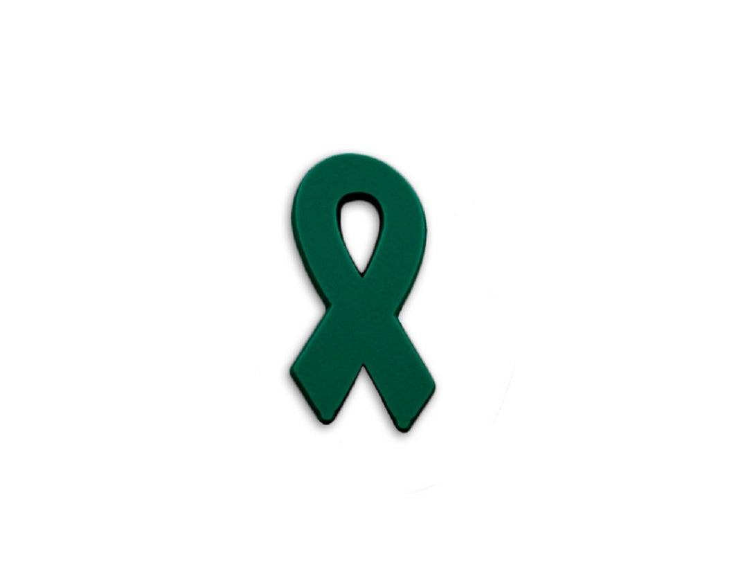 50 Green Silicone Ribbon Pins - Fundraising For A Cause