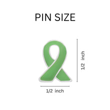 Load image into Gallery viewer, 50 Lapel Light Green Ribbon Pins - Fundraising For A Cause