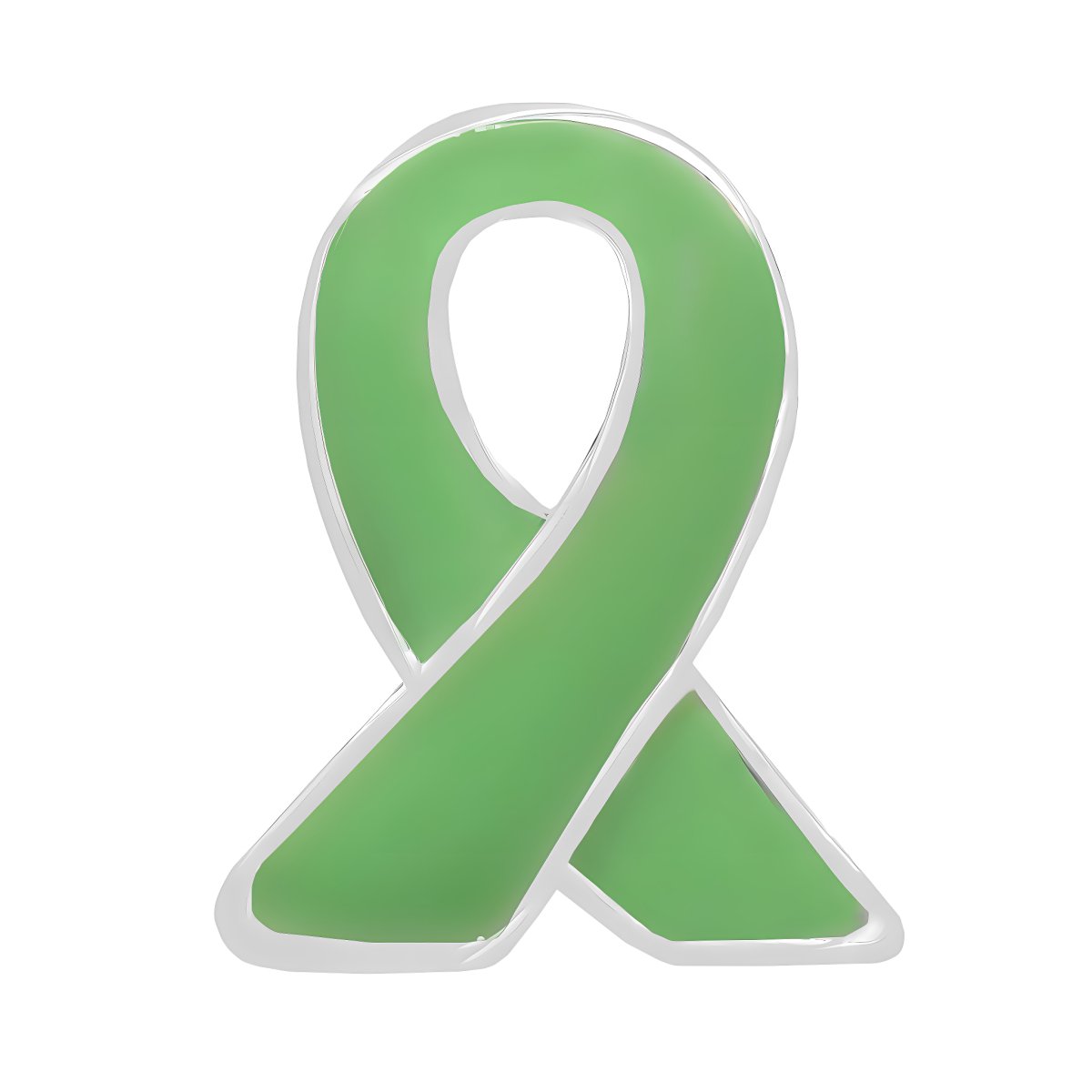 50 Lapel Light Green Ribbon Pins - Fundraising For A Cause