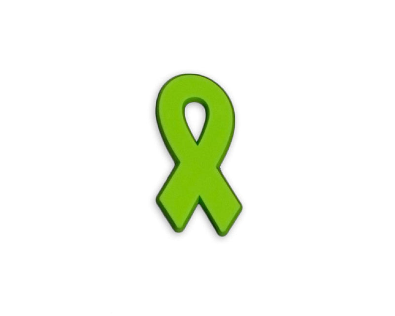 50 Lime Green Silicone Ribbon Pins - Fundraising For A Cause