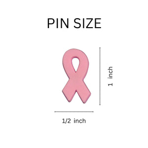 50 Pack Breast Cancer Pink Ribbon Silicone Pins (50 Pins) - Fundraising For A Cause