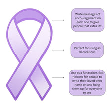 Load image into Gallery viewer, 50 Pack Domestic Violence Paper Purple Ribbons (50 Ribbons) - Fundraising For A Cause