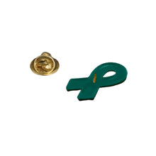 Load image into Gallery viewer, 50 Pack Green Silicone Ribbon Pins (50 Pins) - Fundraising For A Cause