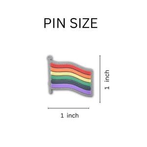 50 Pack Rainbow Flag Silicone Pins (50 Pins) - Fundraising For A Cause