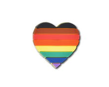 Load image into Gallery viewer, 50 Philadelphia 8 Stripe Pride Rainbow Heart Silicone Pins - Fundraising For A Cause