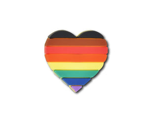 50 Philadelphia 8 Stripe Pride Rainbow Heart Silicone Pins - Fundraising For A Cause