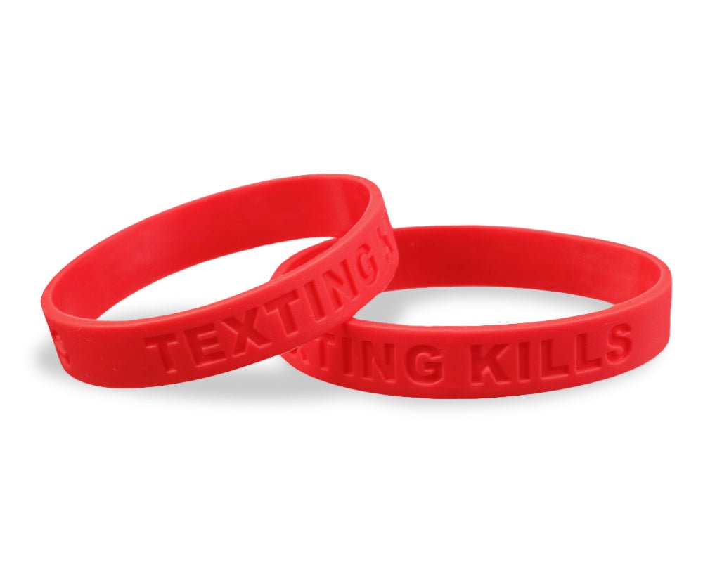 50 Texting Kills Silicone Bracelet Wristbands - Fundraising For A Cause