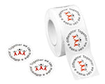 500 Difference Red Ribbon Stickers - Fundraising For A Cause