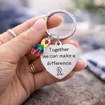 Big Heart Autism Awareness Ribbon Key Chains - Fundraising For A Cause