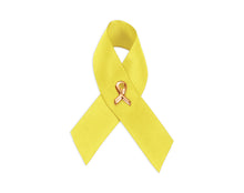 Load image into Gallery viewer, Satin Yellow Ribbon Awareness Pins