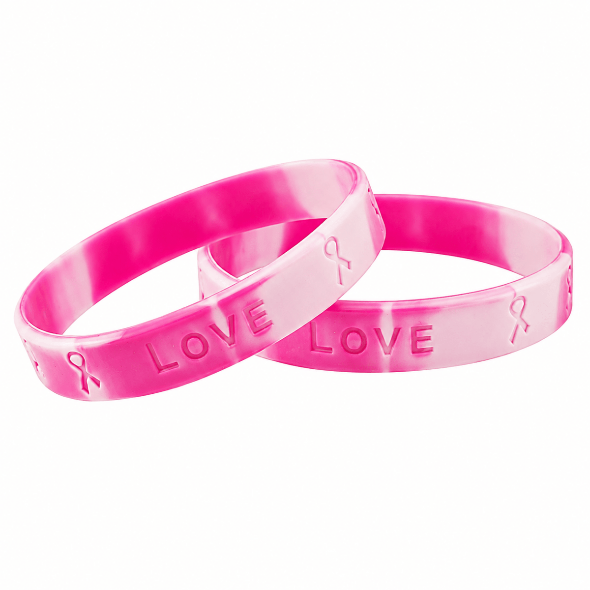 Breast Cancer Pink Camo Silicone Bracelets - Fundraising For A Cause