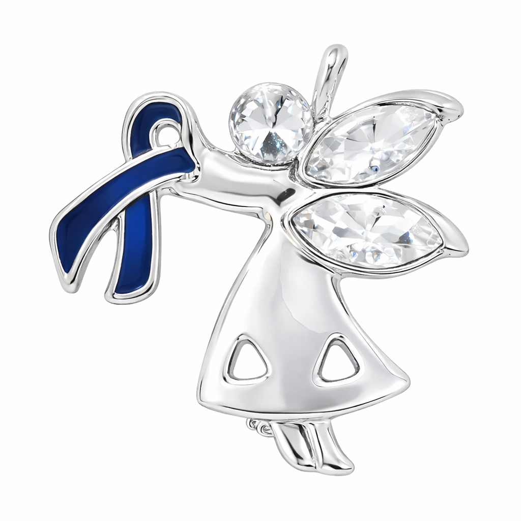 Angel Colon Cancer Blue Ribbon Pins