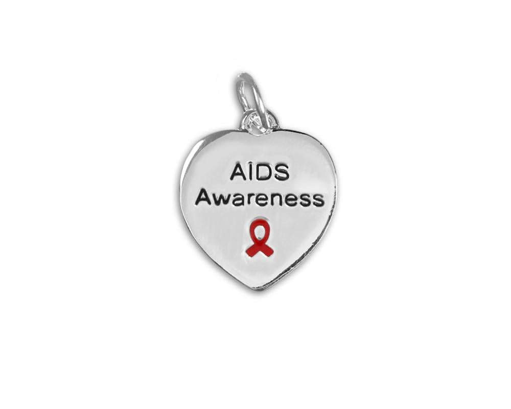 AIDS Awareness Heart Charms