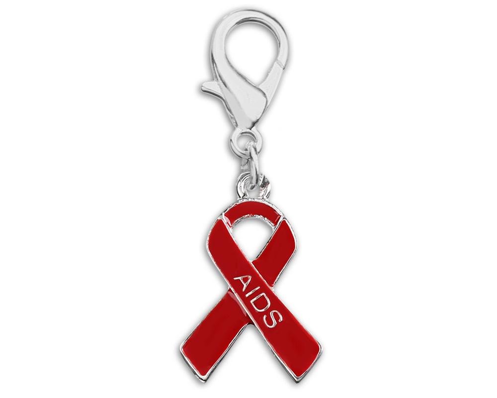 AIDS Awareness Ribbon Hanging Charms