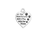 25 All You Need Is Love Dog Charms - Fundraising For A Cause