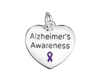 25 Alzheimer's Awareness Heart Charms - Fundraising For A Cause
