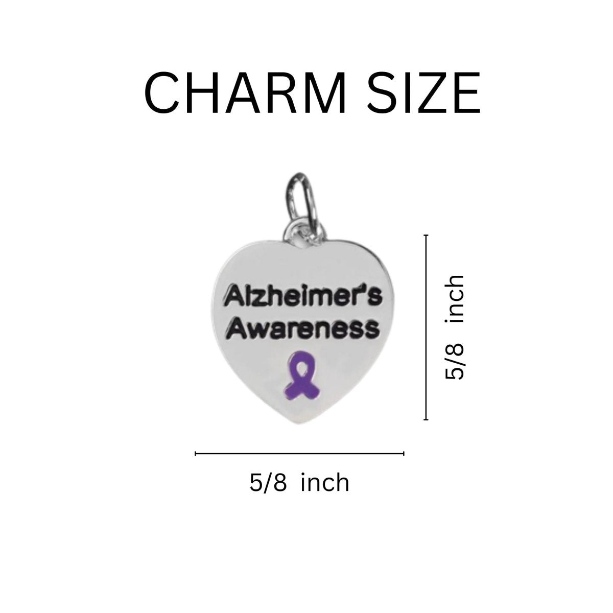 Alzheimer's Awareness Heart Charms - Fundraising For A Cause