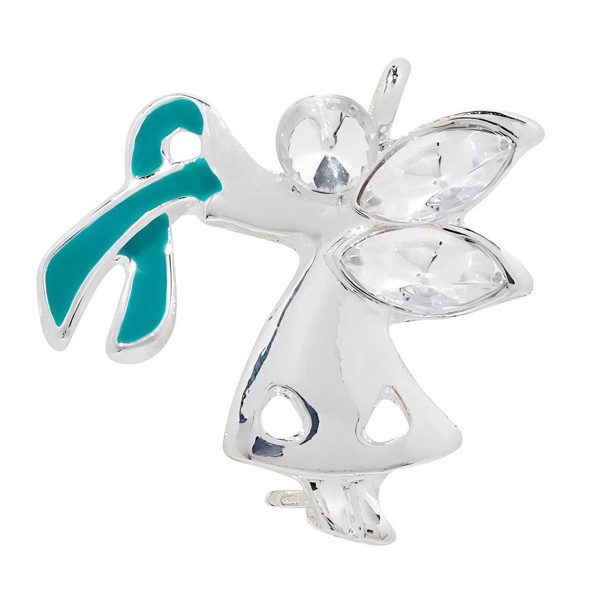 Angel My Side Ovarian Cancer Ribbon Pins