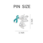 Angel By My Side Ovarian Cancer Ribbon Pins - Fundraising For A Cause