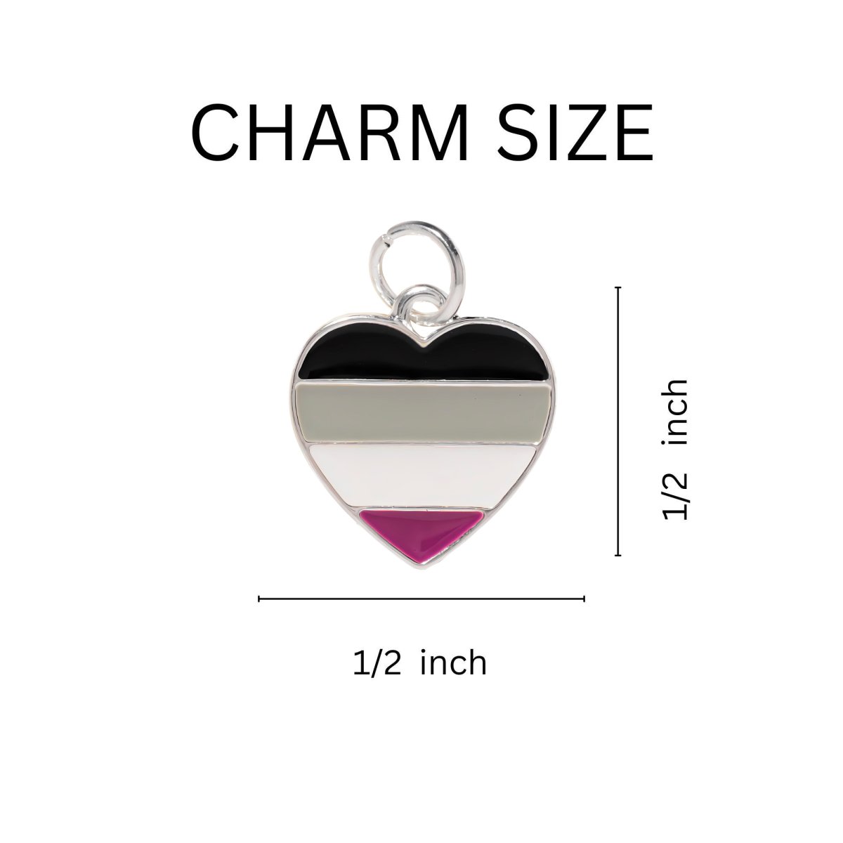 Asexual Heart Pride Key Chains - Fundraising For A Cause